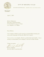 City of Beverly Hills Testamonial
